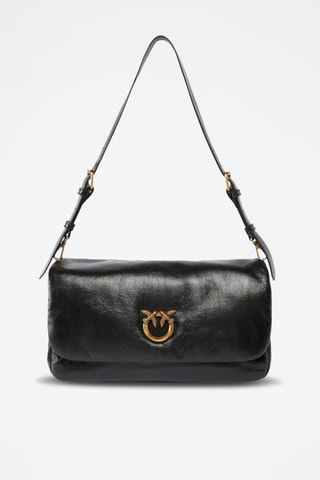 Sac porté épaule en cuir - Noir