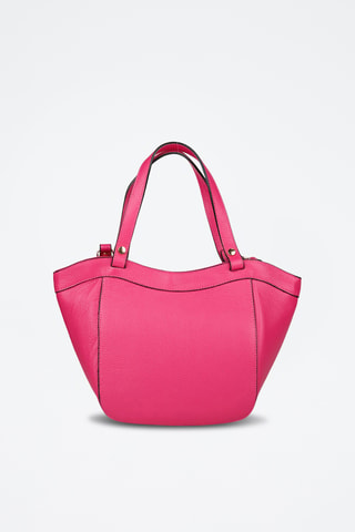 Cabas en cuir - Fuchsia