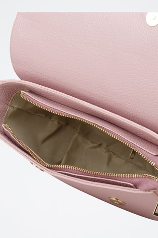 Sac porté épaule en cuir - Rose