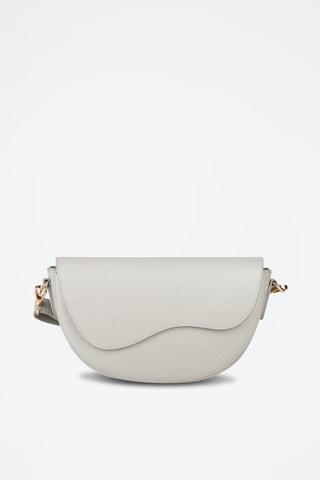 Sac porté épaule en cuir - Gris