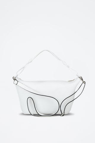 Sac porté épaule en cuir - Blanc