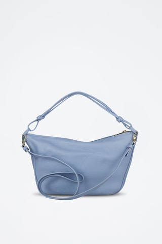 Sac porté épaule en cuir - Bleu