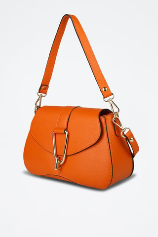 Sac porté épaule en cuir - Orange