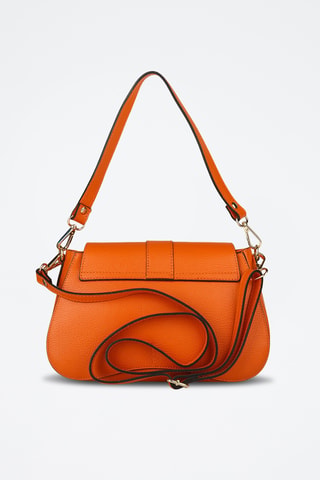 Sac porté épaule en cuir - Orange