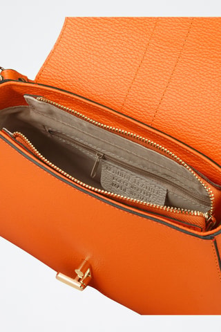 Sac porté épaule en cuir - Orange
