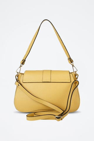 Sac porté épaule en cuir - Jaune