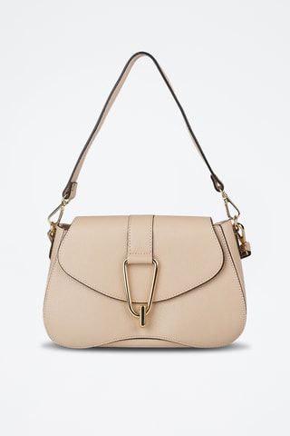Sac porté épaule en cuir - Beige