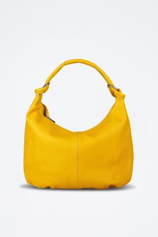 Sac porté épaule en cuir - Jaune