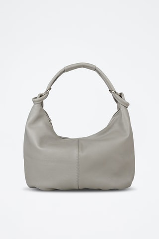 Sac porté épaule en cuir - Gris