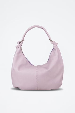 Sac porté épaule en cuir - Violet
