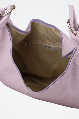 Sac porté épaule en cuir - Violet