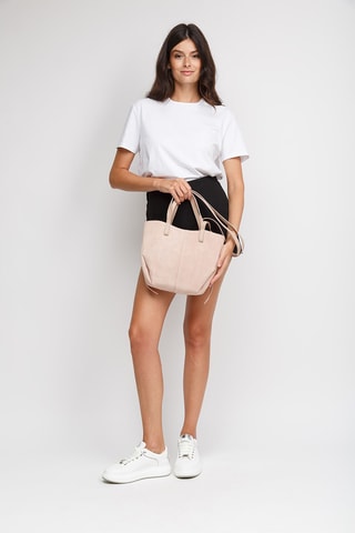 Cabas en cuir - Beige