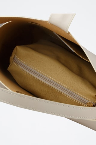 Cabas en cuir - Beige