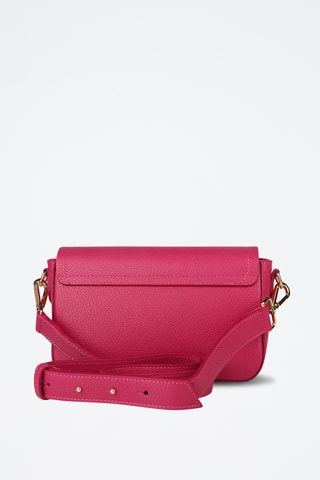 Sac porté épaule en cuir - Fuchsia