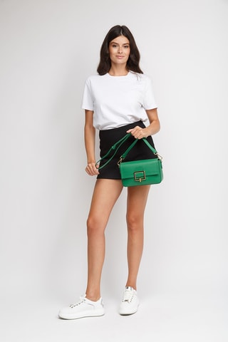Sac porté épaule en cuir - Vert