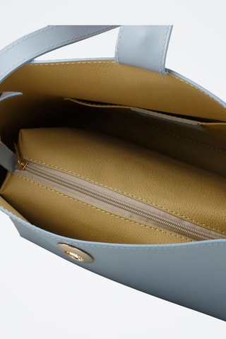 Cabas en cuir - Bleu