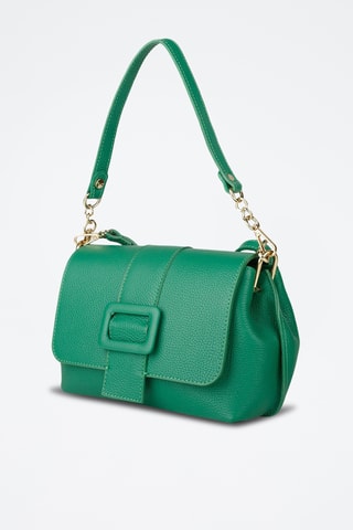 Sac porté épaule en cuir - Vert