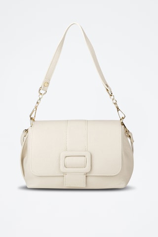 Sac porté épaule en cuir - Beige