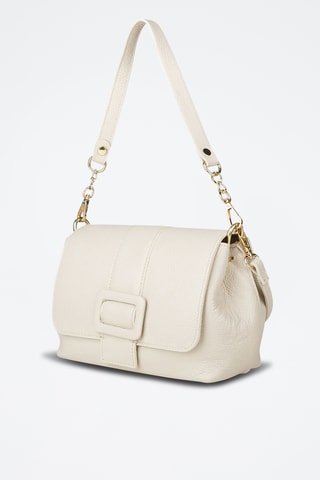 Sac porté épaule en cuir - Beige