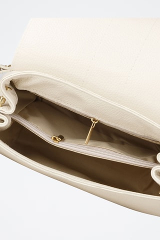 Sac porté épaule en cuir - Beige