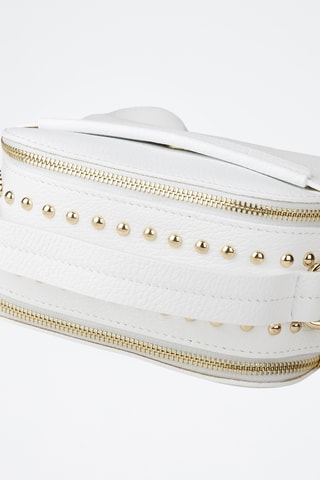 Sac porté épaule en cuir - Blanc