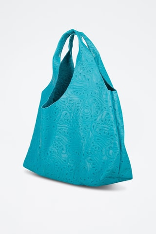 Sac à main en cuir - Bleu et vert