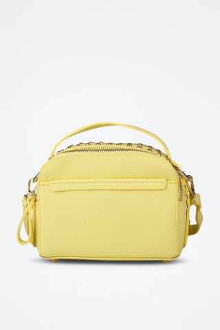 Sac porté épaule en cuir - Jaune