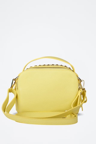 Sac porté épaule en cuir - Jaune