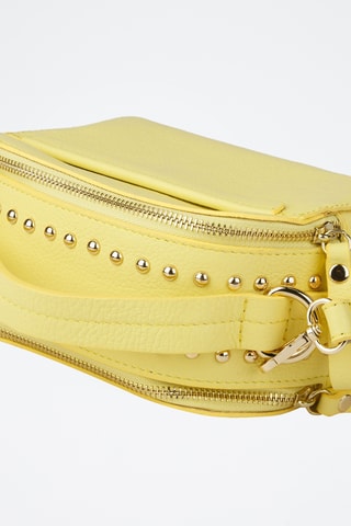 Sac porté épaule en cuir - Jaune