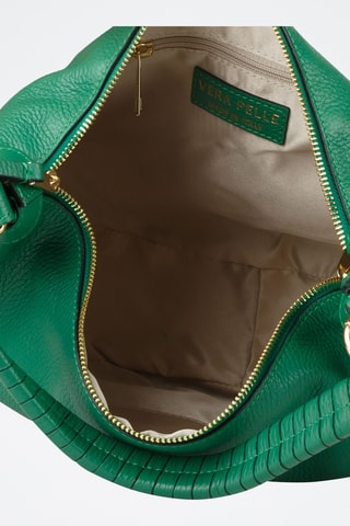 Sac porté épaule en cuir - Vert