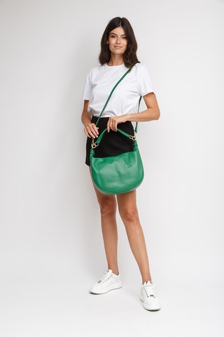 Sac porté épaule en cuir - Vert