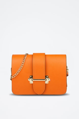 Sac bandoulière en cuir - Orange