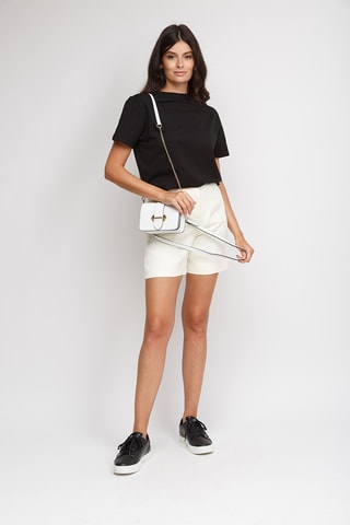 Sac bandoulière en cuir - Blanc