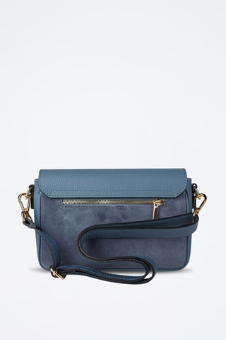 Sac porté épaule en cuir - Bleu