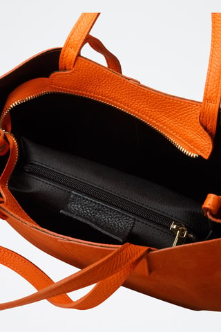 Cabas en cuir - Orange