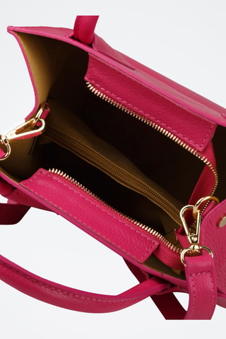 Cabas en cuir - Fuchsia