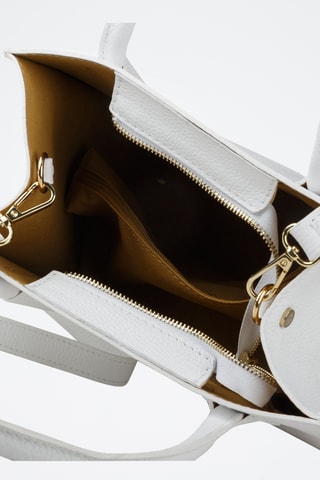 Cabas en cuir - Blanc