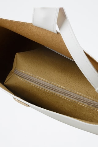 Cabas en cuir - Blanc