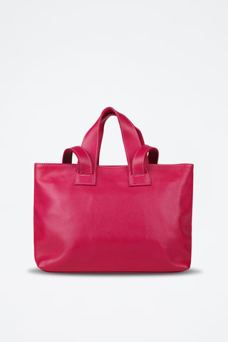 Cabas en cuir - Fuchsia