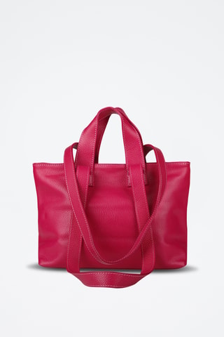 Cabas en cuir - Fuchsia