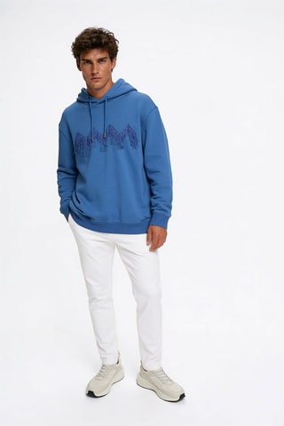 Sweat à capuche - Bleu