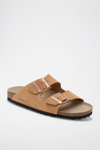 Leren Muiltjes - Camel