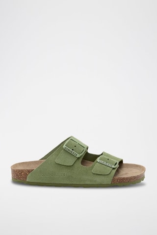 Leren Muiltjes - Groen