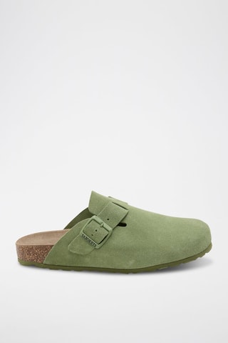 Leren Clogs - Groen