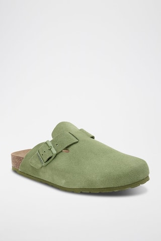 Leren Clogs - Groen