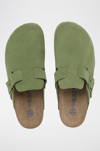 Leren Clogs - Groen