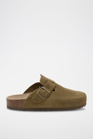 Leren Clogs - Kaki
