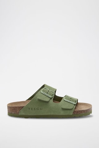 Leren Muiltjes - Groen