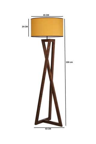 Lampadaire - Doré et transparent - 60 W
