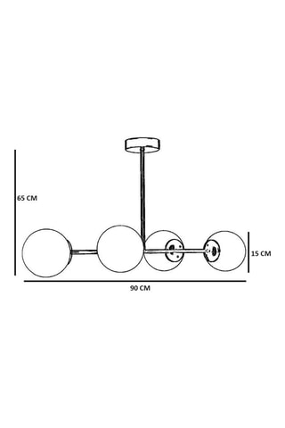 Suspension Yeni - Doré - 4 x 40 W